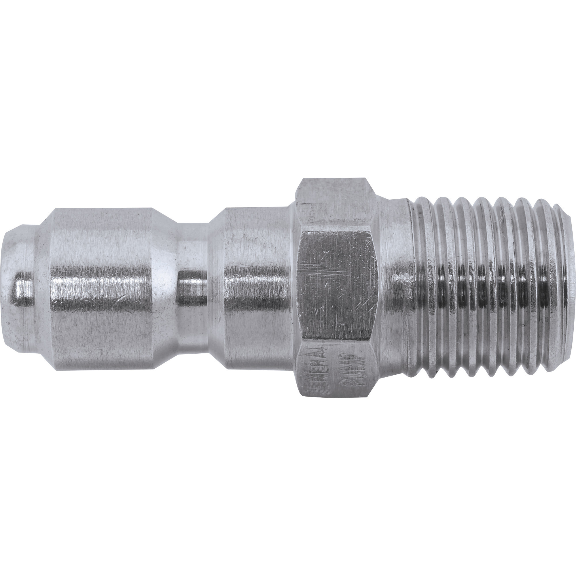 NorthStar Pressure Washer Quick-Coupler Nipple, 3/8in. Male Inlet, 5000 PSI, Stainless Steel